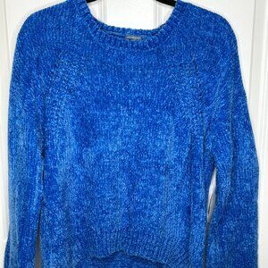 Ultra Soft Blue Chenille Knit Sweater | Cozy & Cute